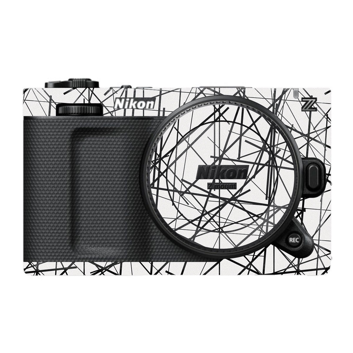 Textured White Chaos Line Nikon ZR Camera Skin