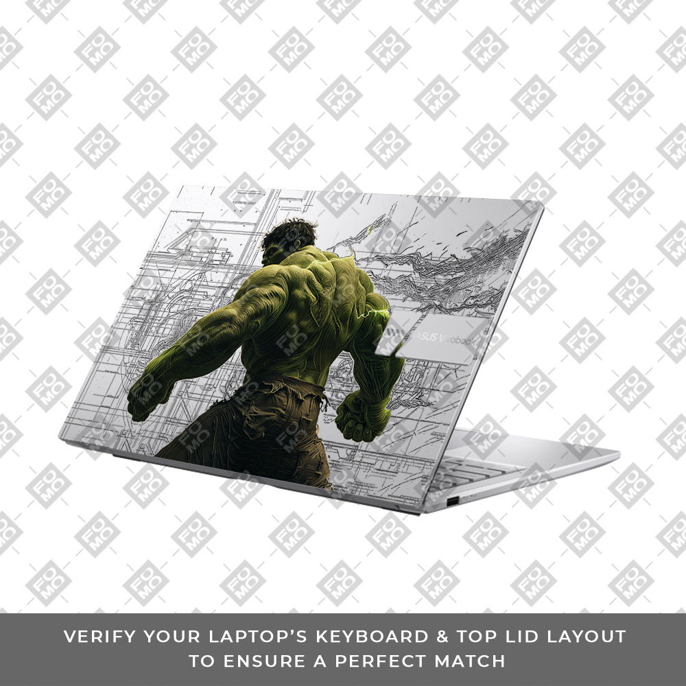 Transparent Hulk Smash Asus Vivobook 15 X1504ZA Laptop Skin