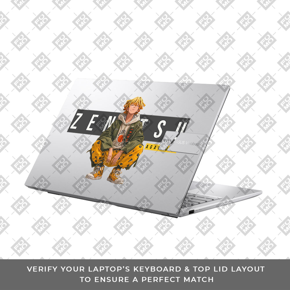 Transparent Zenitsu Agatsuma Asus Vivobook 15 X1504ZA Laptop Skin