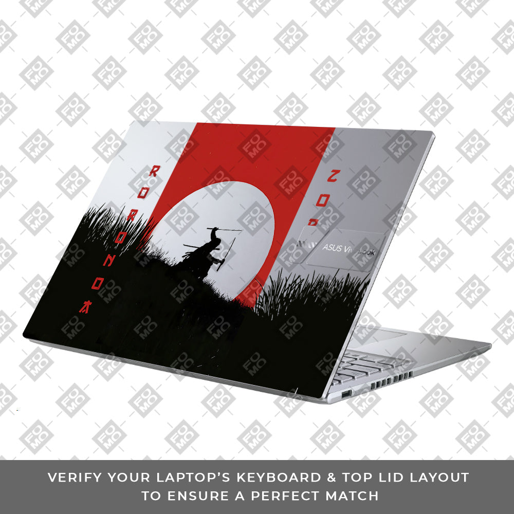 Transparent Swordsman’s Resolve Asus Vivobook X1605ZA Laptop Skin