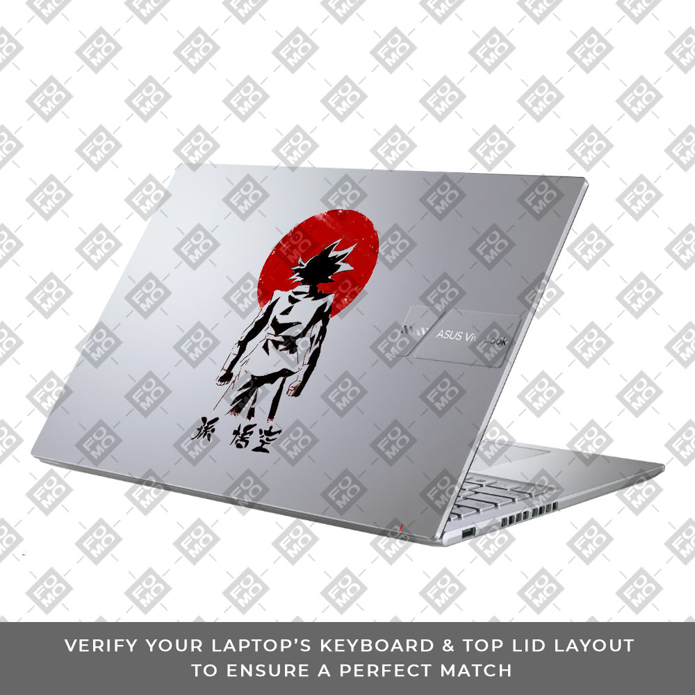 Transparent Sunset Samurai Asus Vivobook X1605ZA Laptop Skin
