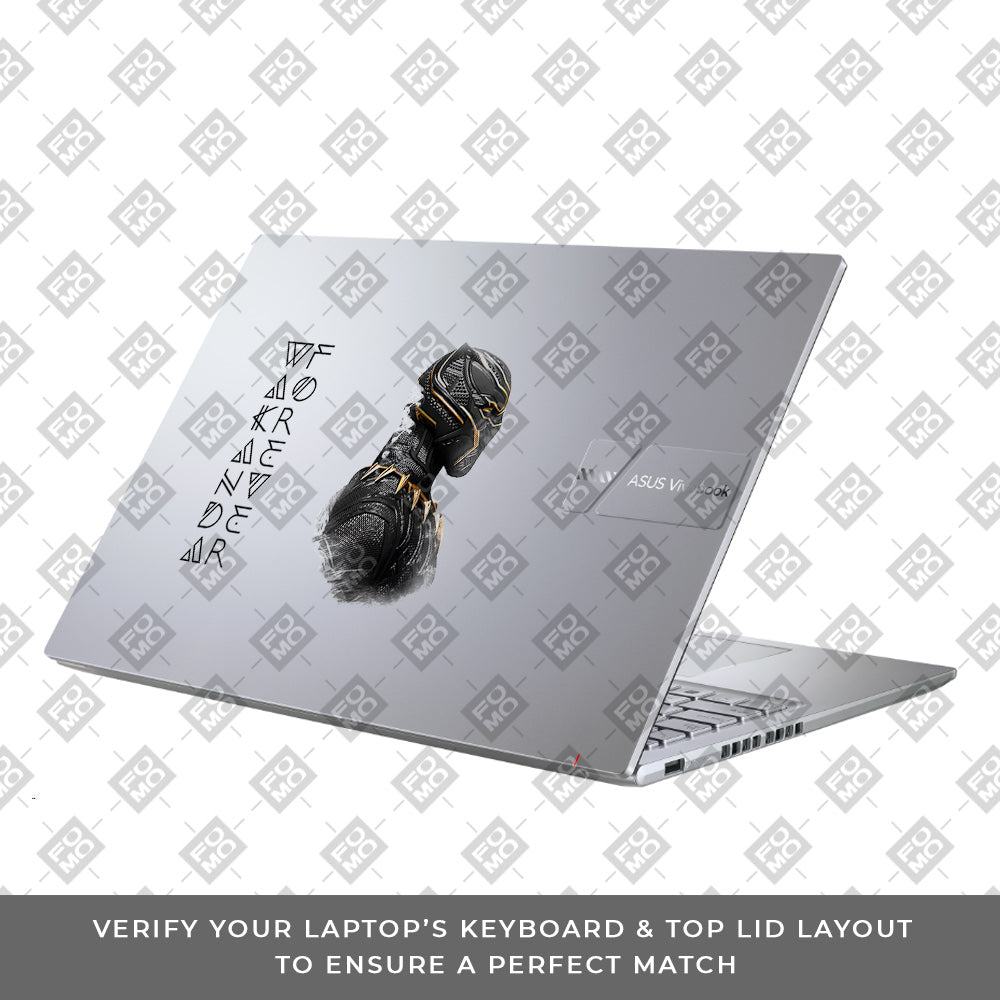 Transparent Wakanda Forever Asus Vivobook X1605ZA Laptop Skin