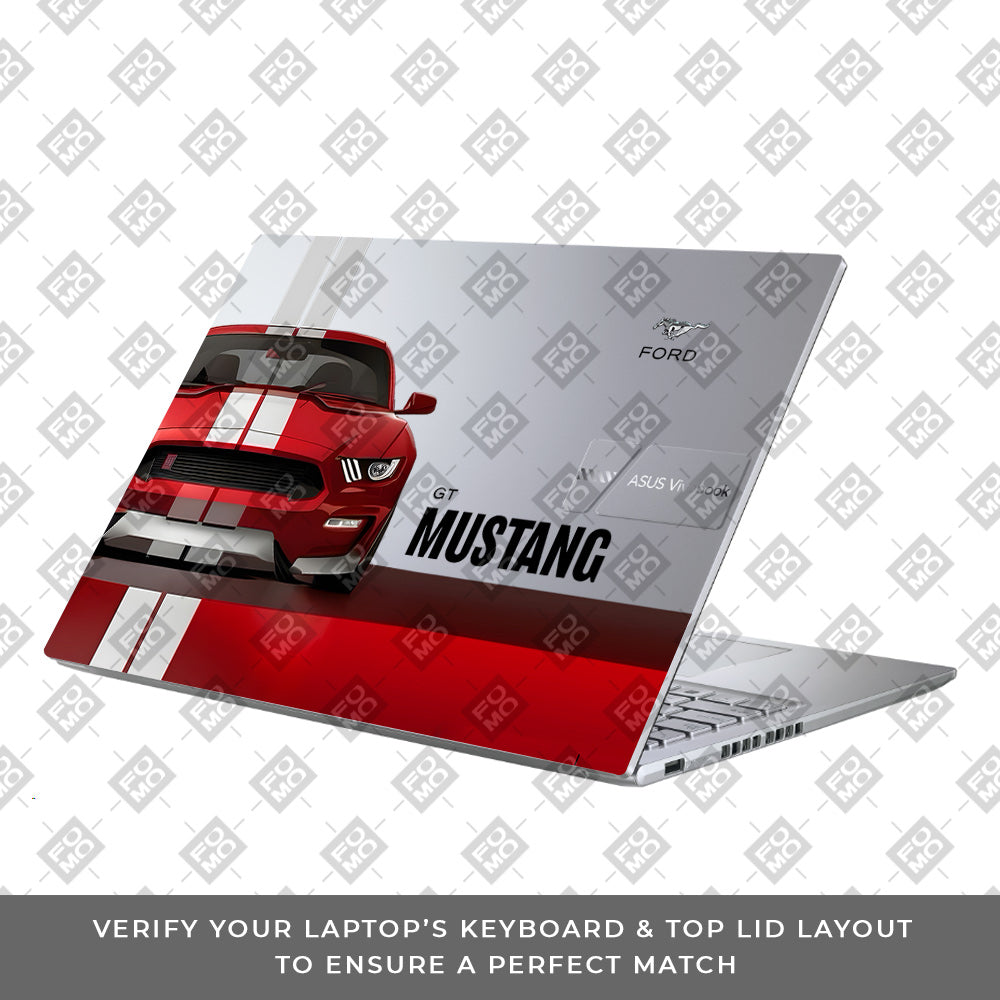 Transparent Mustang Power Asus Vivobook X1605ZA Laptop Skin
