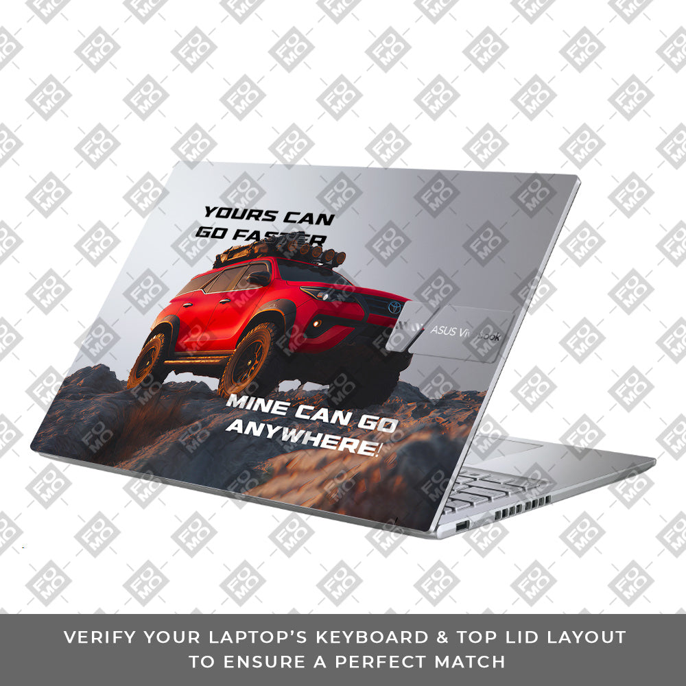 Transparent Off-Road Beast Asus Vivobook X1605ZA Laptop Skin