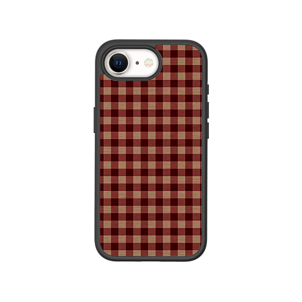 Rustic Check Grid Skin with Shockguard Armour Magsafe Case for Apple iPhone 16E