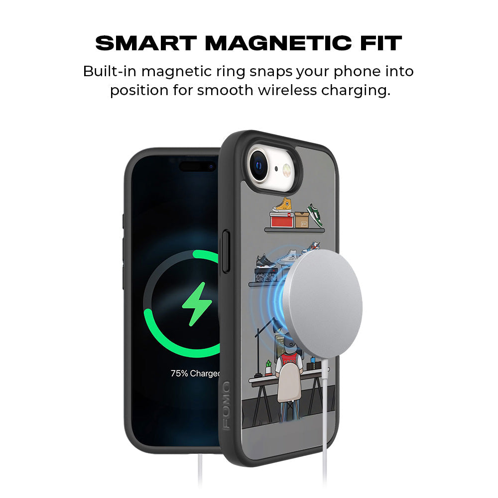 Creator Sneaker Desk Skin with Shockguard Armour Magsafe Case for Apple iPhone 16E