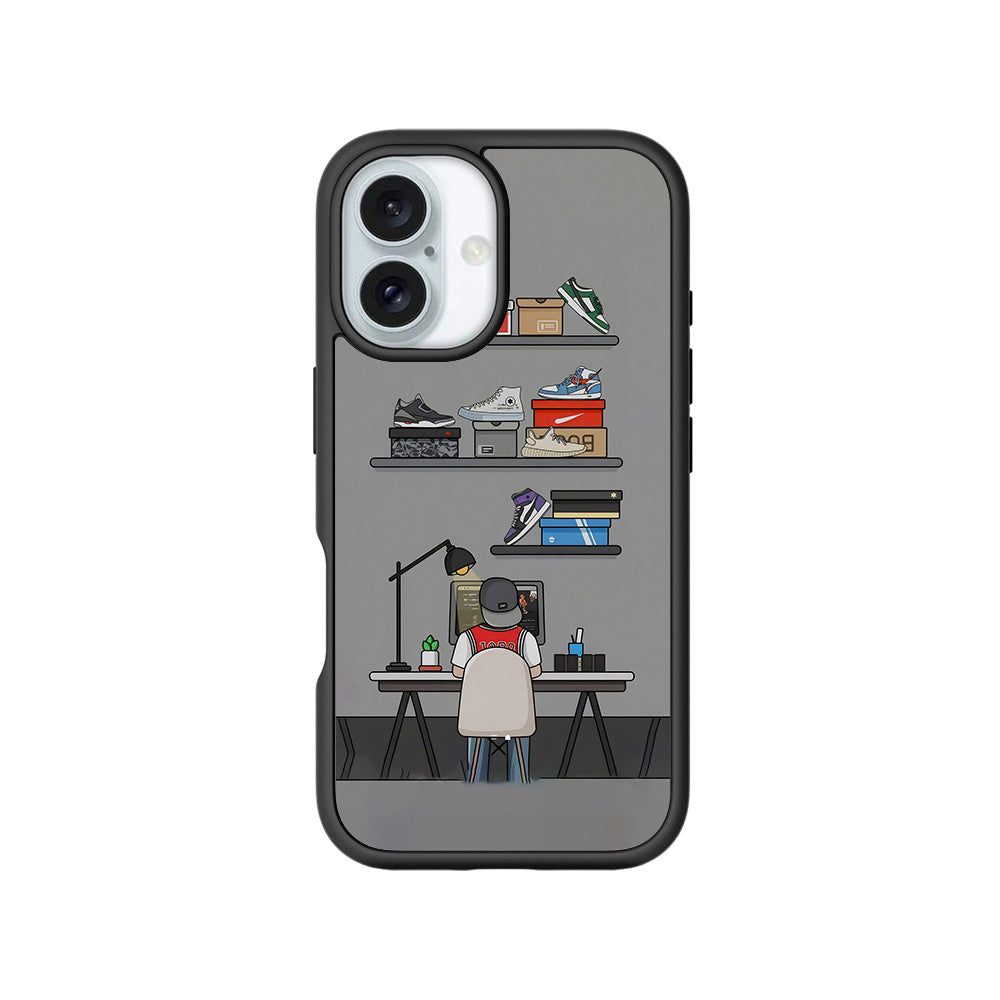 Creator Sneaker Desk Skin with Shockguard Armour Magsafe Case for Apple iPhone 16 Plus