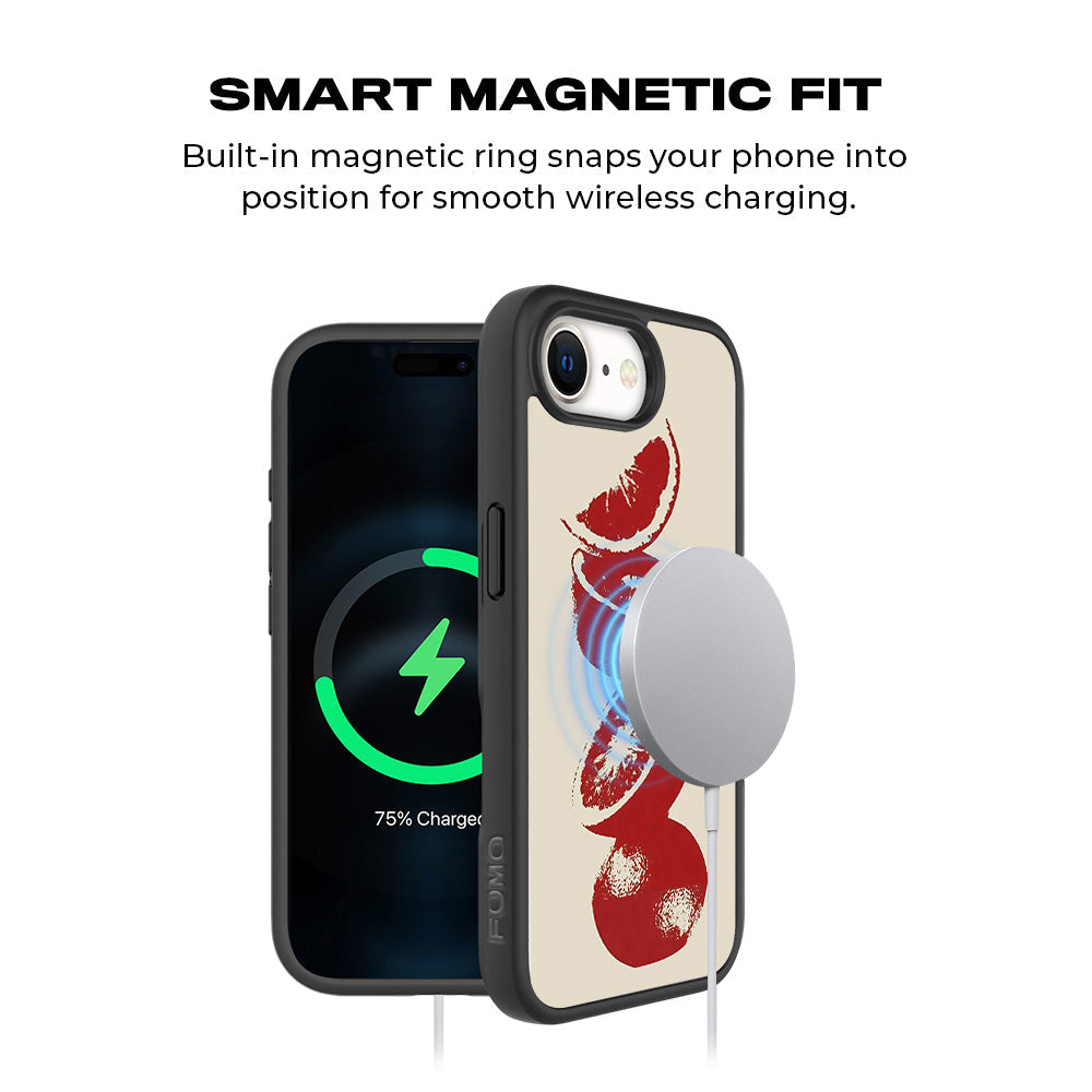 Crimson Zest Skin with Shockguard Armour Magsafe Case for Apple iPhone 16E