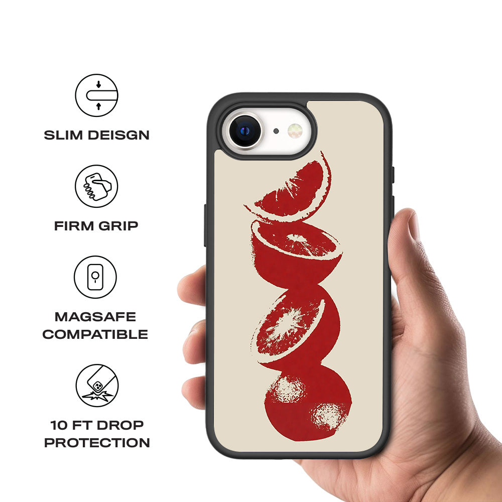 Crimson Zest Skin with Shockguard Armour Magsafe Case for Apple iPhone 16E