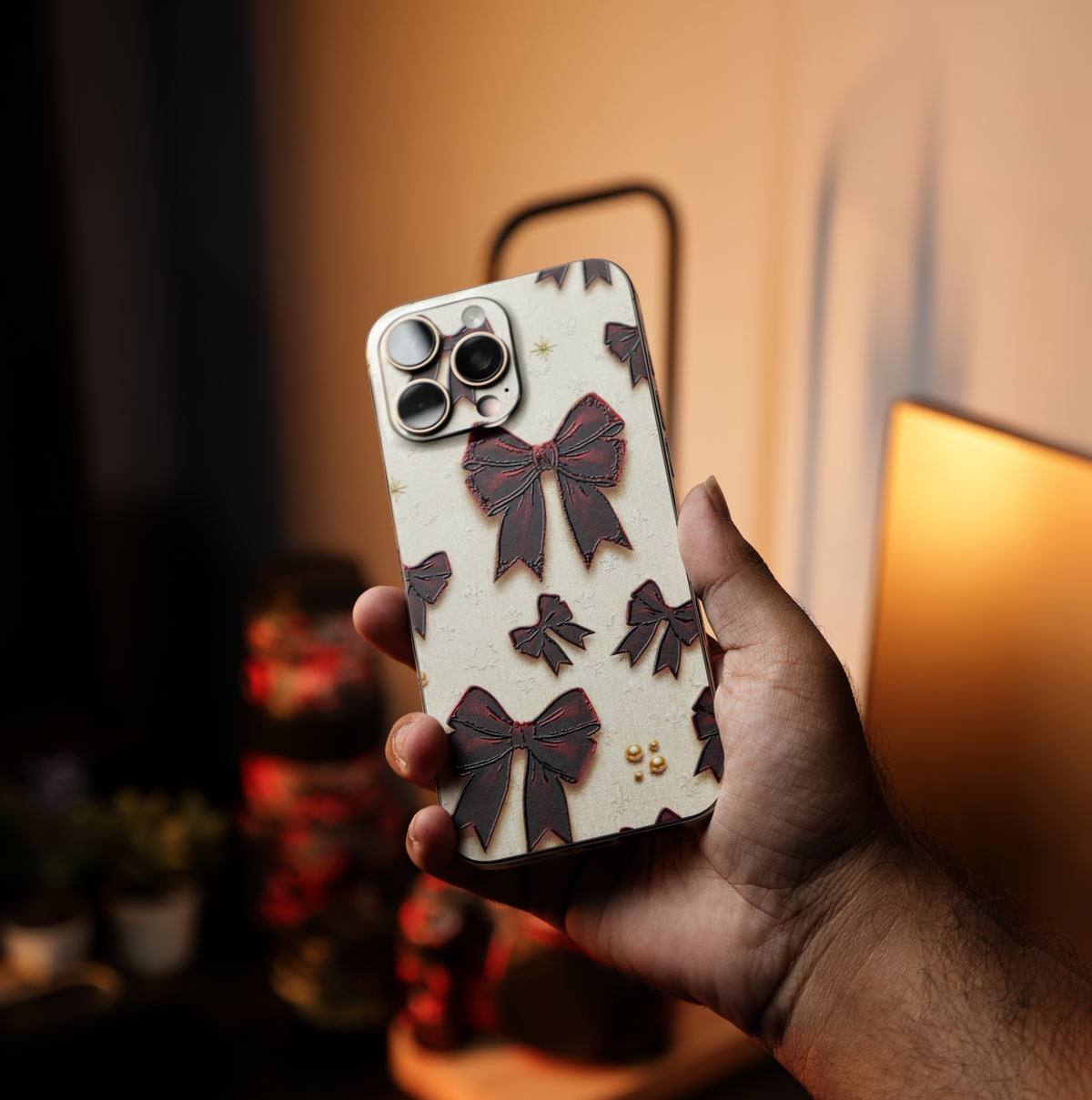 Red Bows 3D Mobile Skin