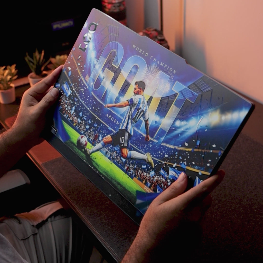 Messi World Champ Energy 3D Laptop Skin product video