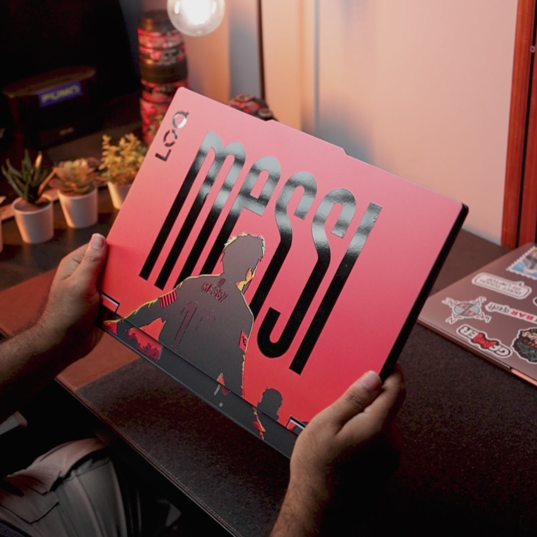 Messi Red Aura 3D Laptop Skin product video