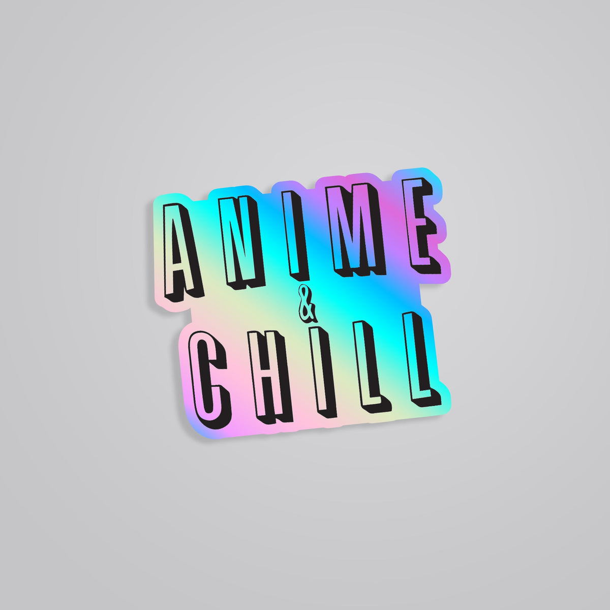 Chill Ride Sticker Anime & Chill Holographic Sticker – Dive into the Hues of Relaxation ...