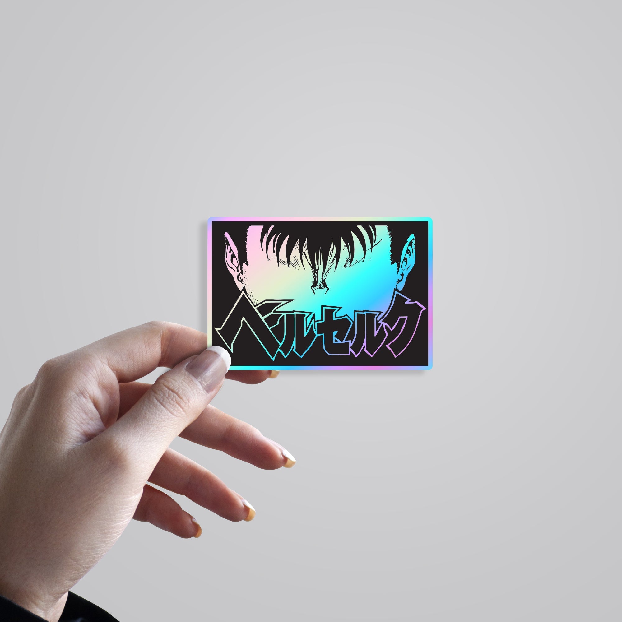 Berserk in Black Holographic Stickers
