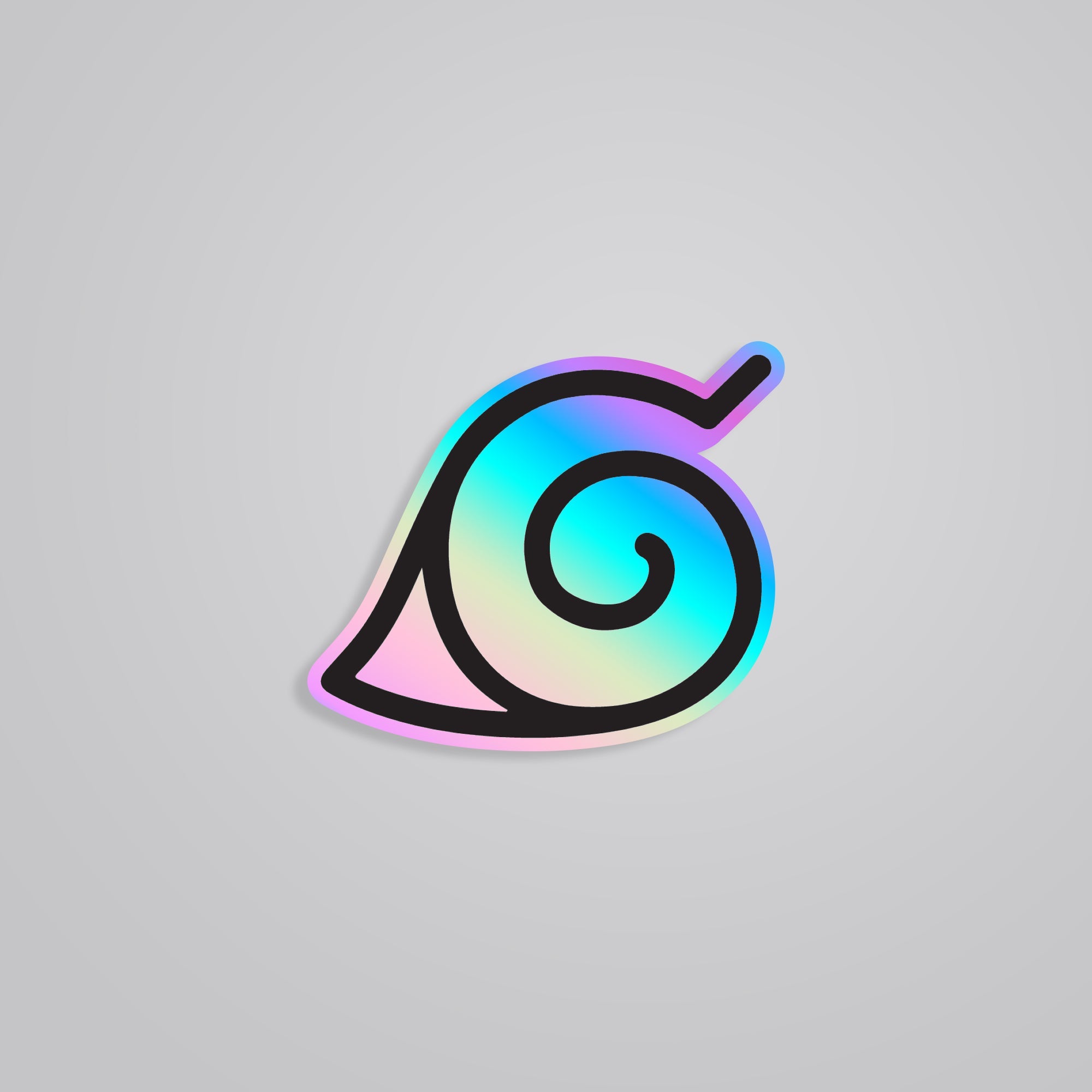 Fomo Store Holographic Stickers Anime Hidden Leaf Symbol