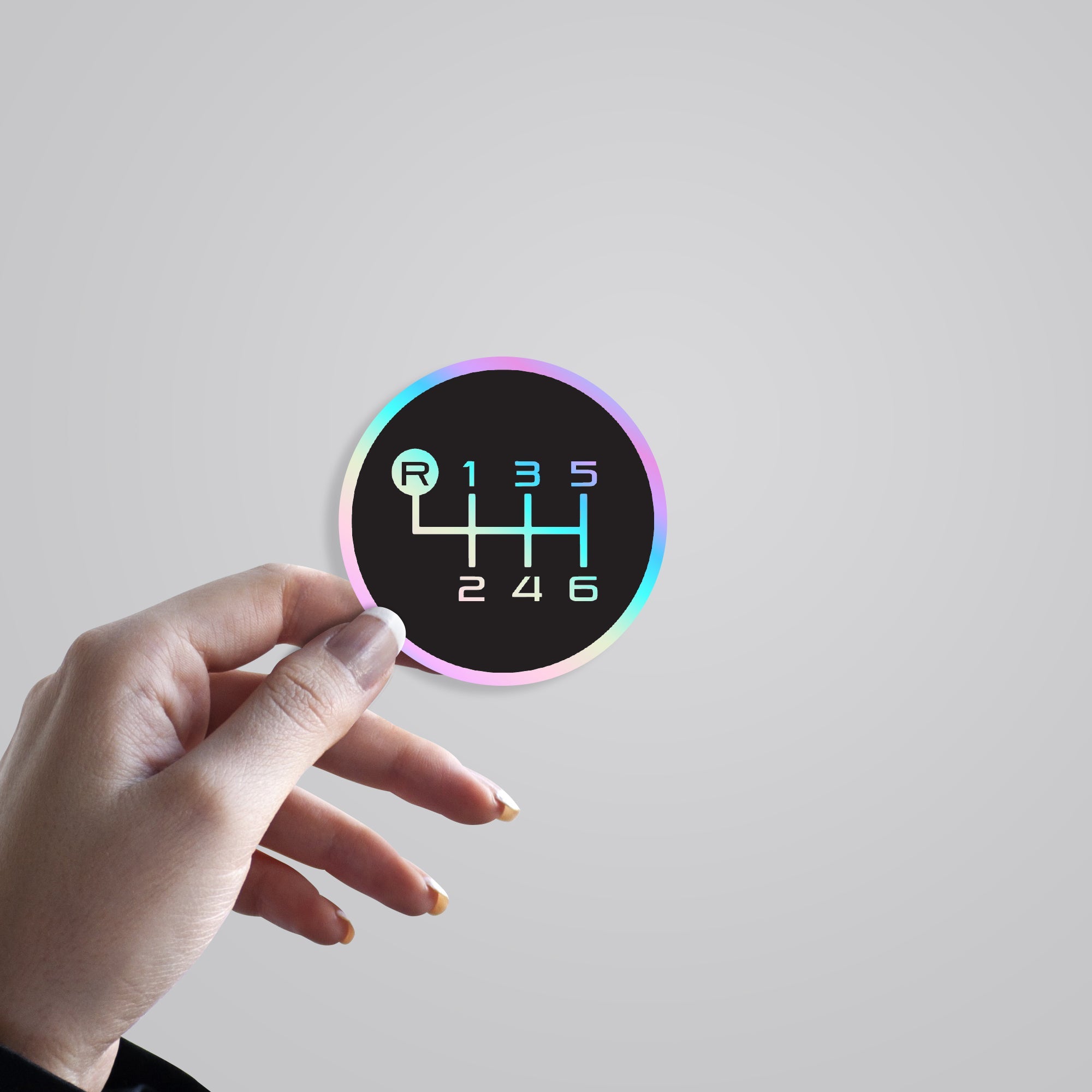 Car Shift Gear Holographic Stickers