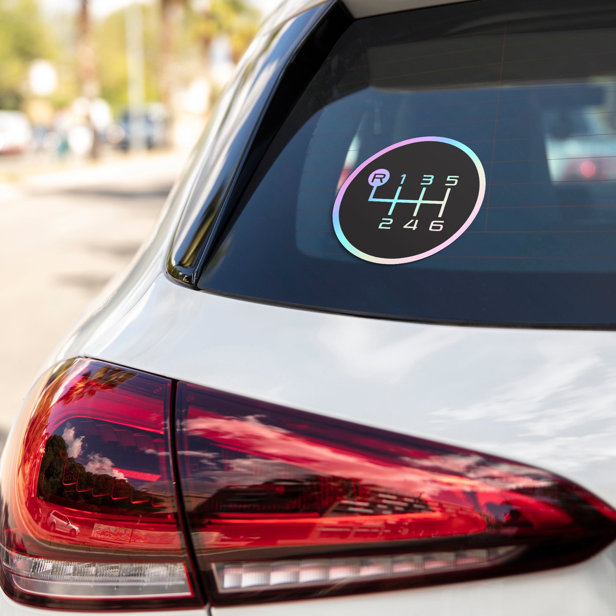 Car Shift Gear Holographic Stickers