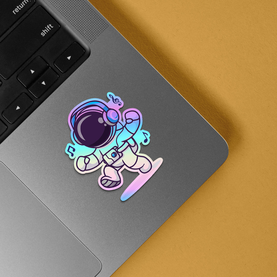 Dancing Astronaut Holographic Stickers