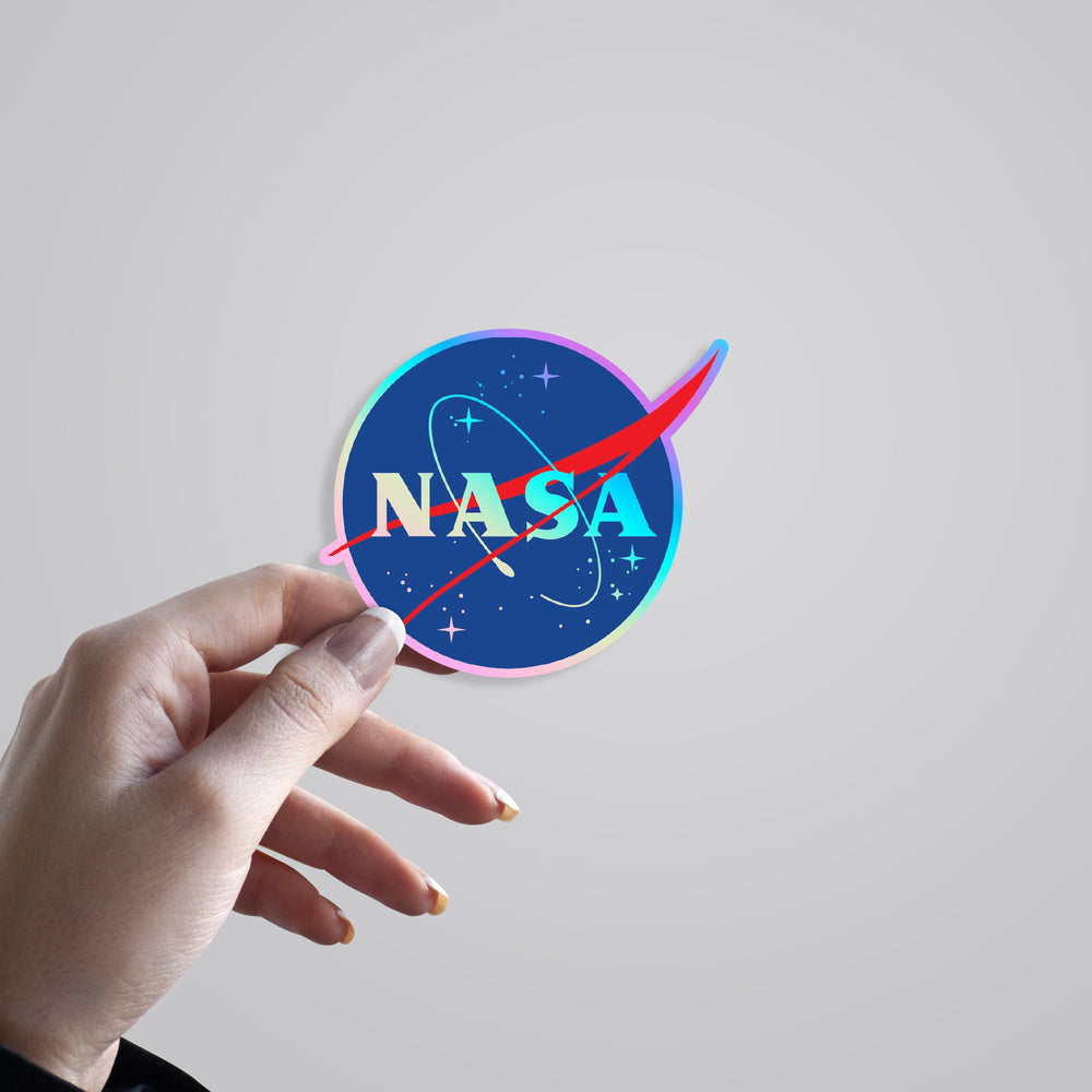 NASA Circle Logo Holographic Sticker – Elevate Your Cosmic Style with ...