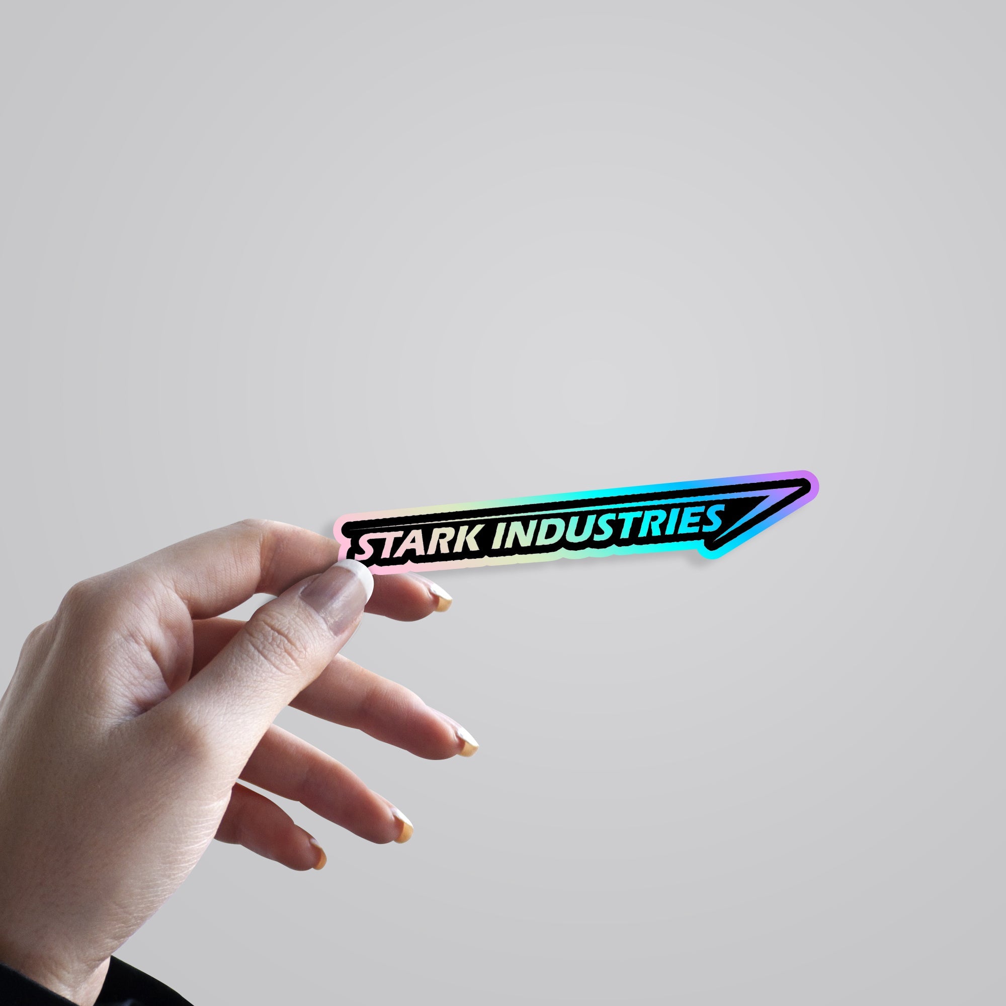 Stark Industries Logo Holographic Stickers