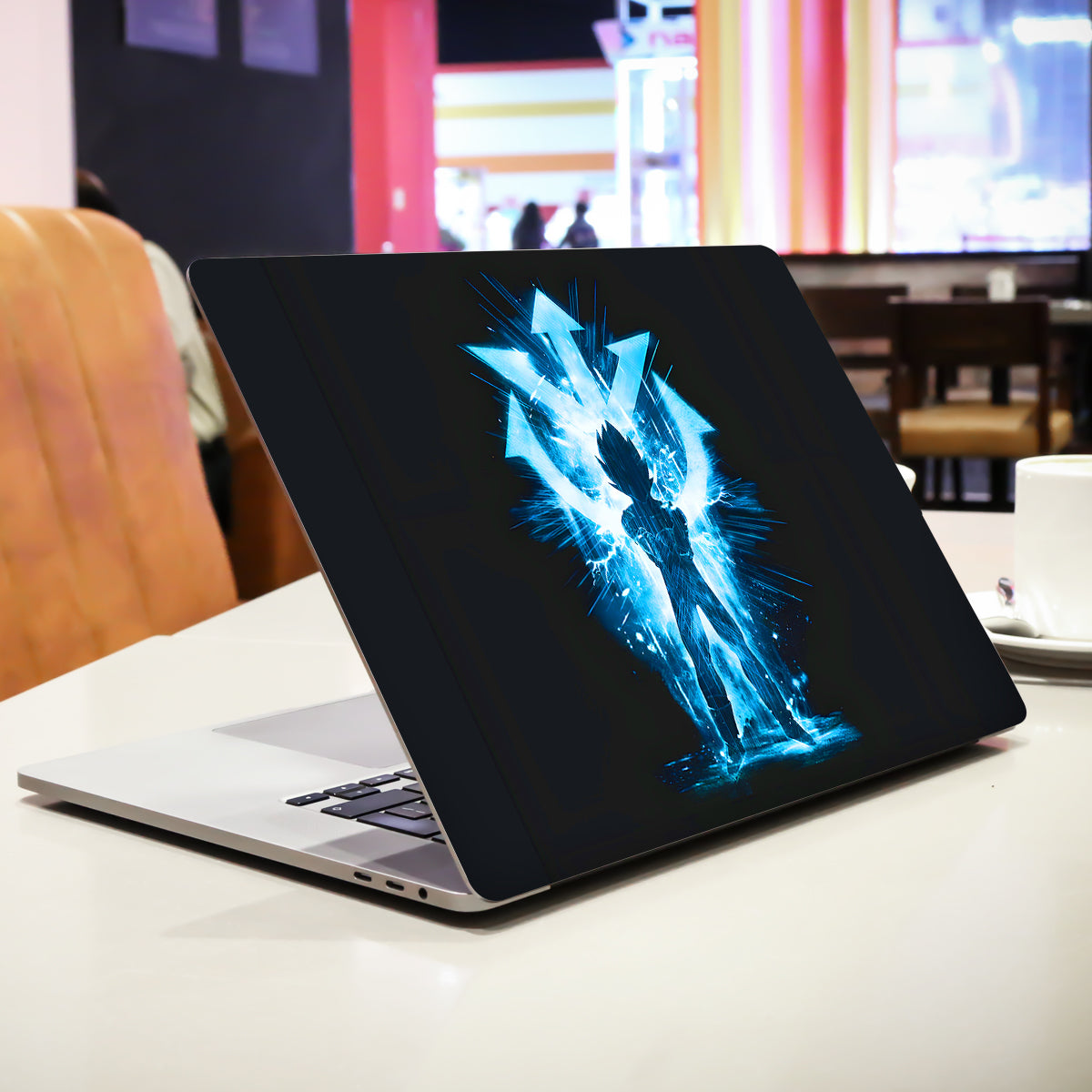 Vegeta in Electric Blue Anime Laptop Skin