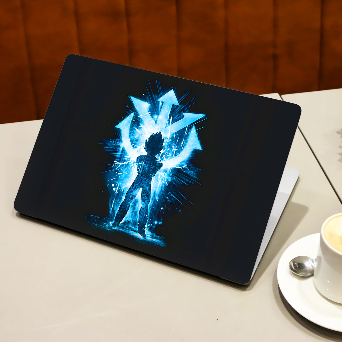 Vegeta in Electric Blue Anime Laptop Skin