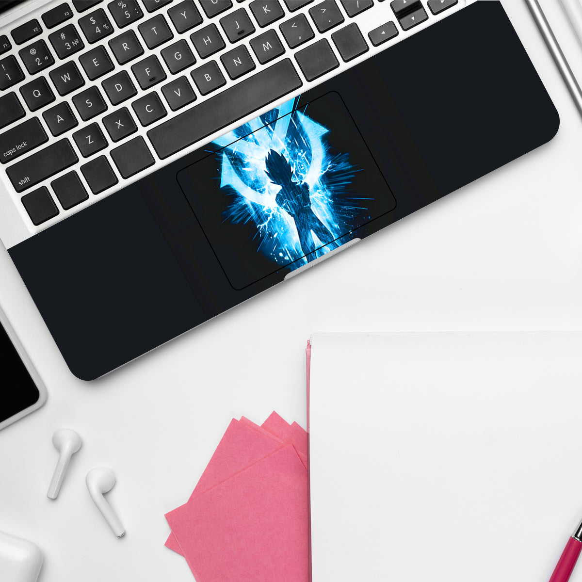 Vegeta in Electric Blue Anime Laptop Skin