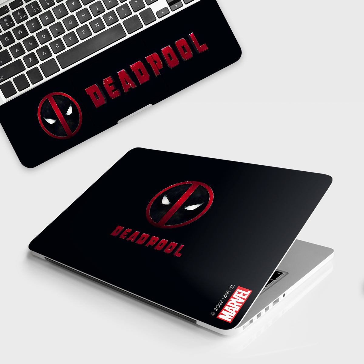 Add a Splash of Chaos with Deadpool Comic Laptop Skin - Quirky and Merc ...