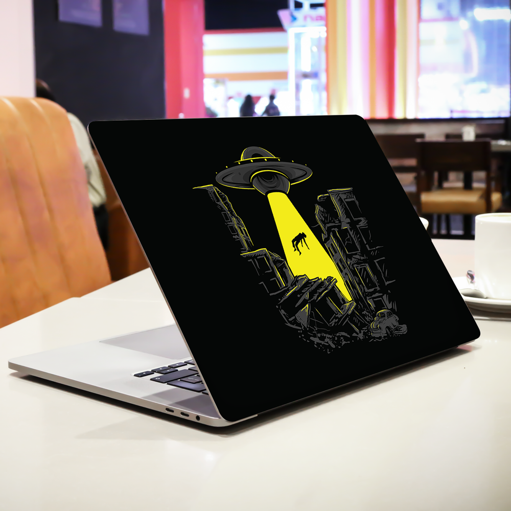 Alien Computer Cover Experience the Unknown with Alien Abduction Laptop Skin ...