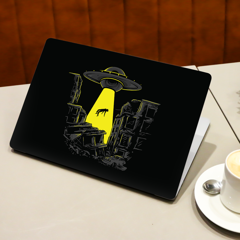 Alien Computer Cover Experience the Unknown with Alien Abduction Laptop Skin ...