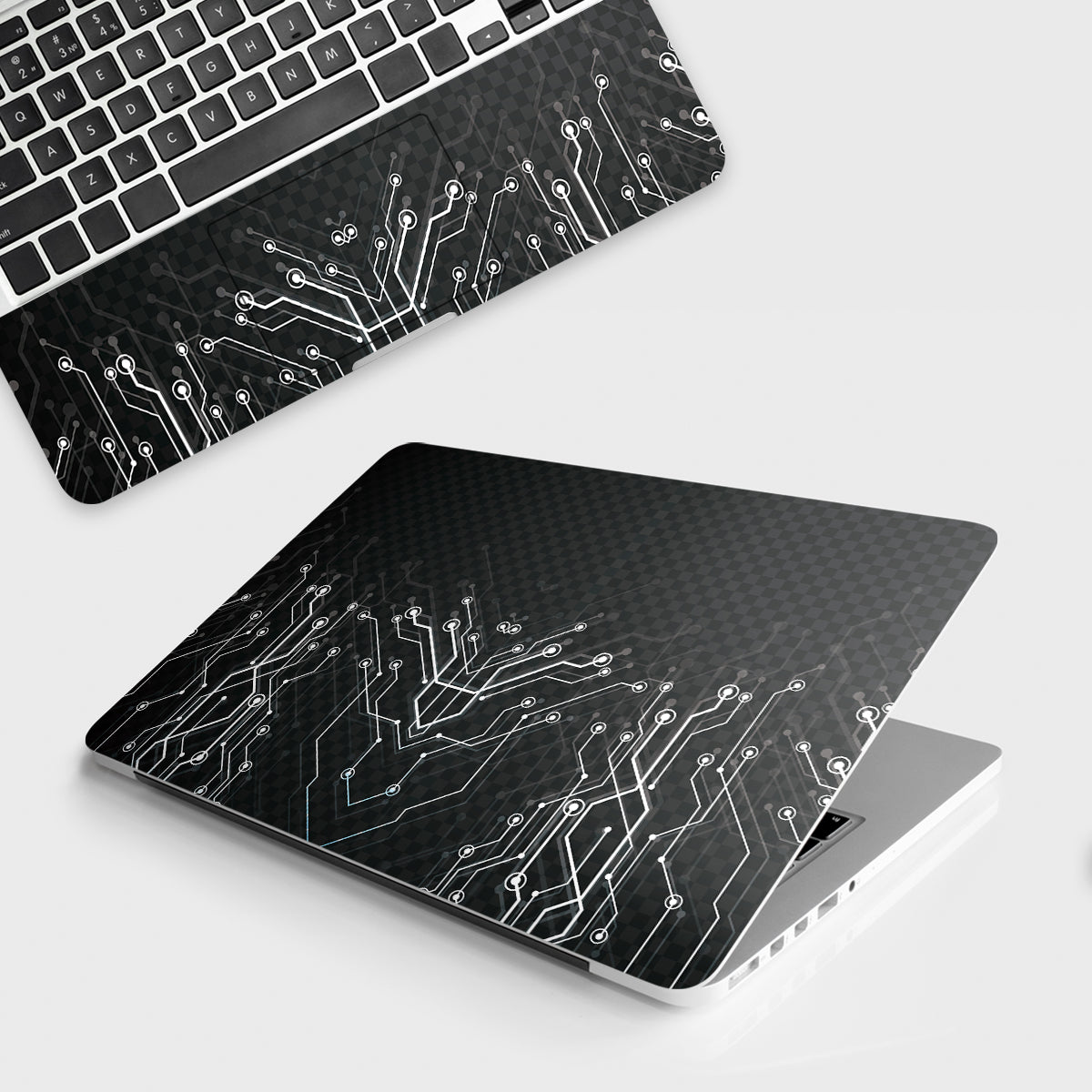 Computer Notebook Look Upgrade Your Laptop's Look with Black Digital Circuit Laptop Skin ...