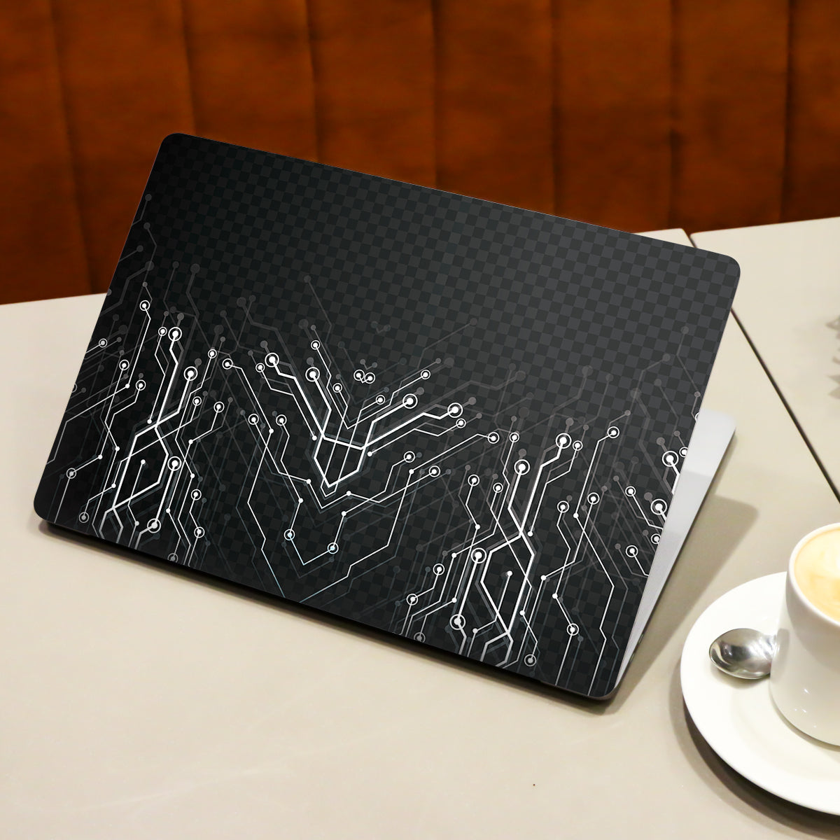 Black Digital Circuit Laptop Skin