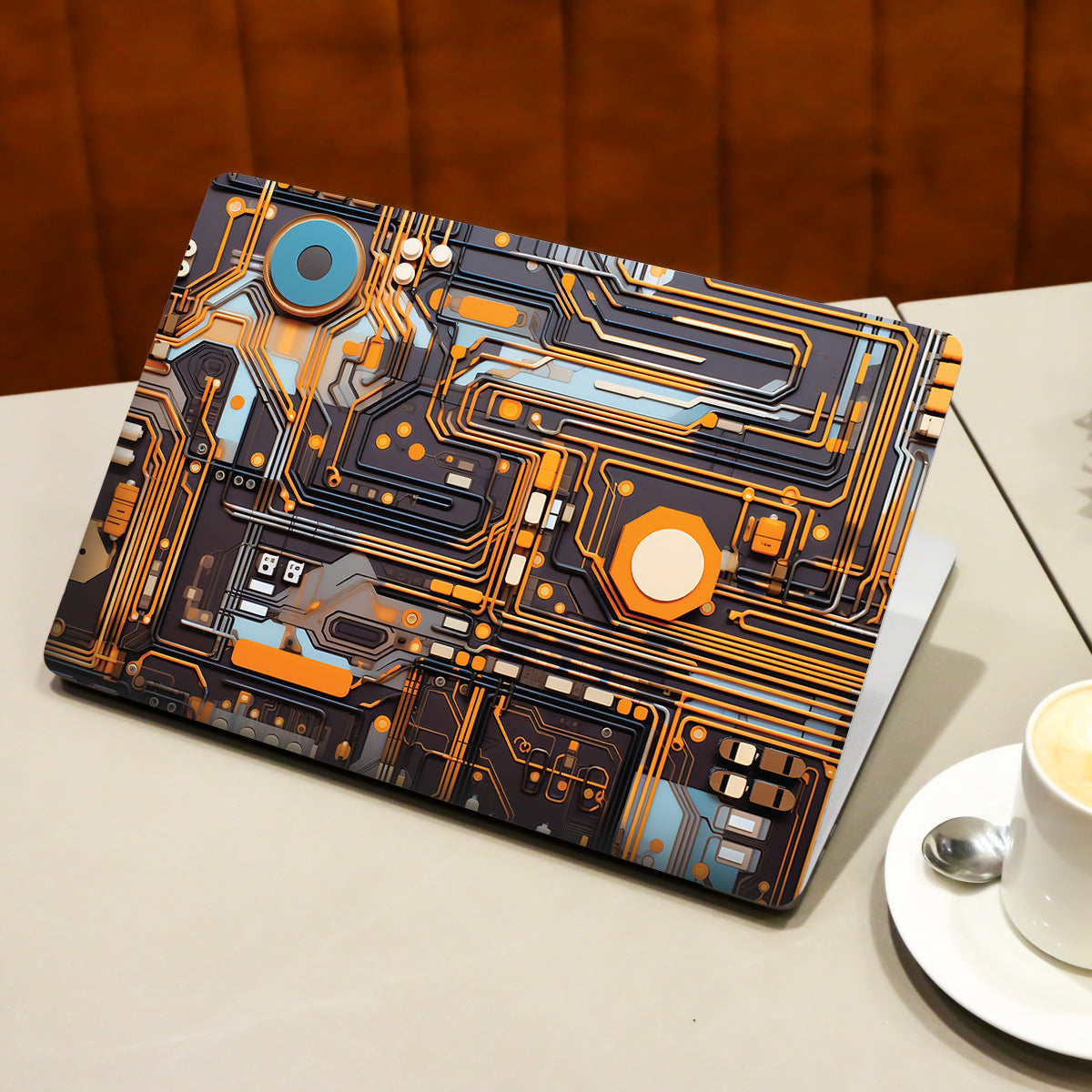 Copper Circuit Design Laptop Skin