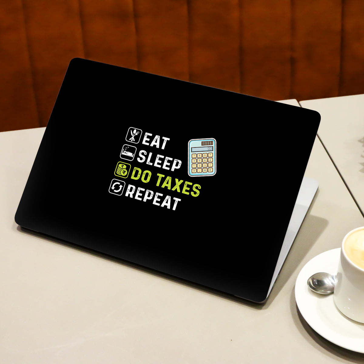 Eat, Sleep, Do Taxes Laptop Skin