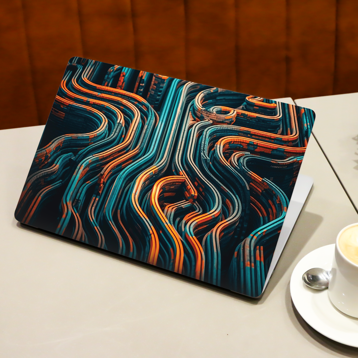 Glowing Stripes In Modern Set Laptop Skin