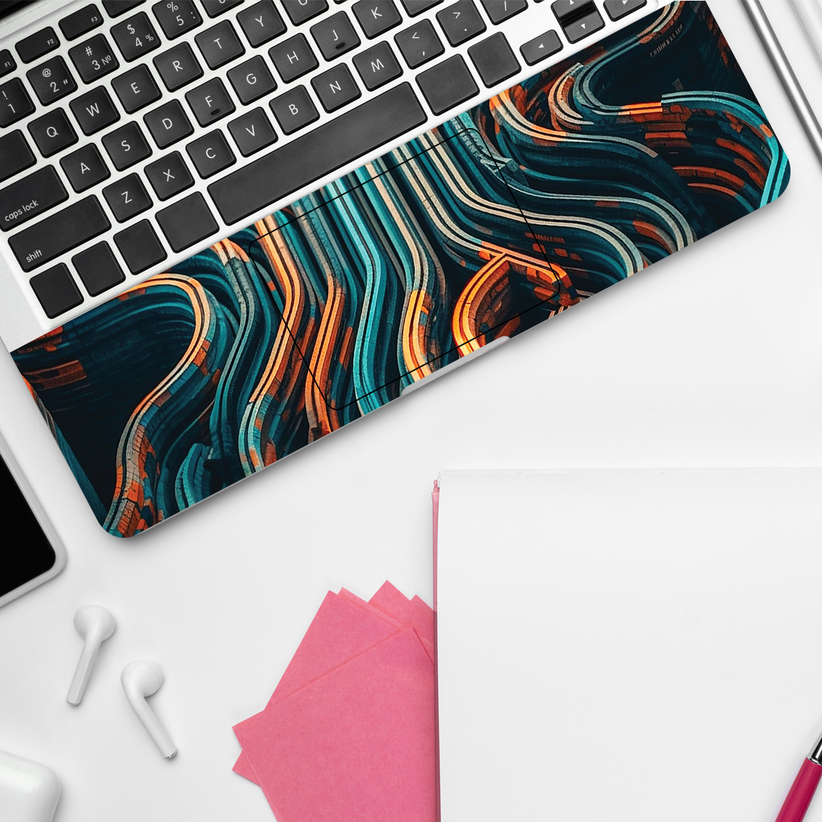 Glowing Stripes In Modern Set Laptop Skin