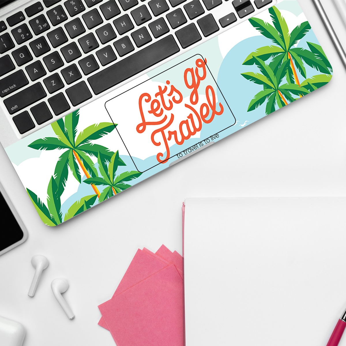 Let's Go Travel Quote Laptop Skin
