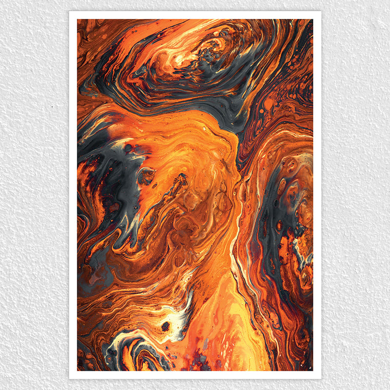 Elevate Your Space with our Copper Marble Abstract Poster ...