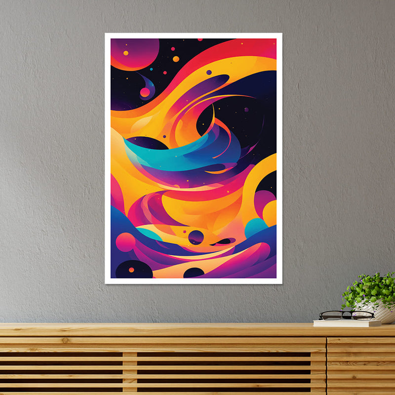 Starry Colorful Design Abstract Poster - Vibrant Artwork for Your Home