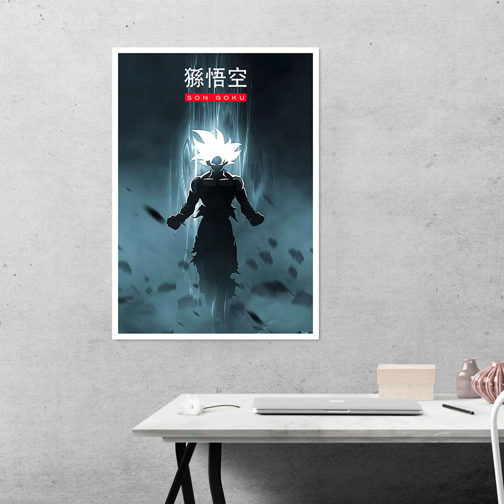 DBZ Son Goku Glowing Anime Poster
