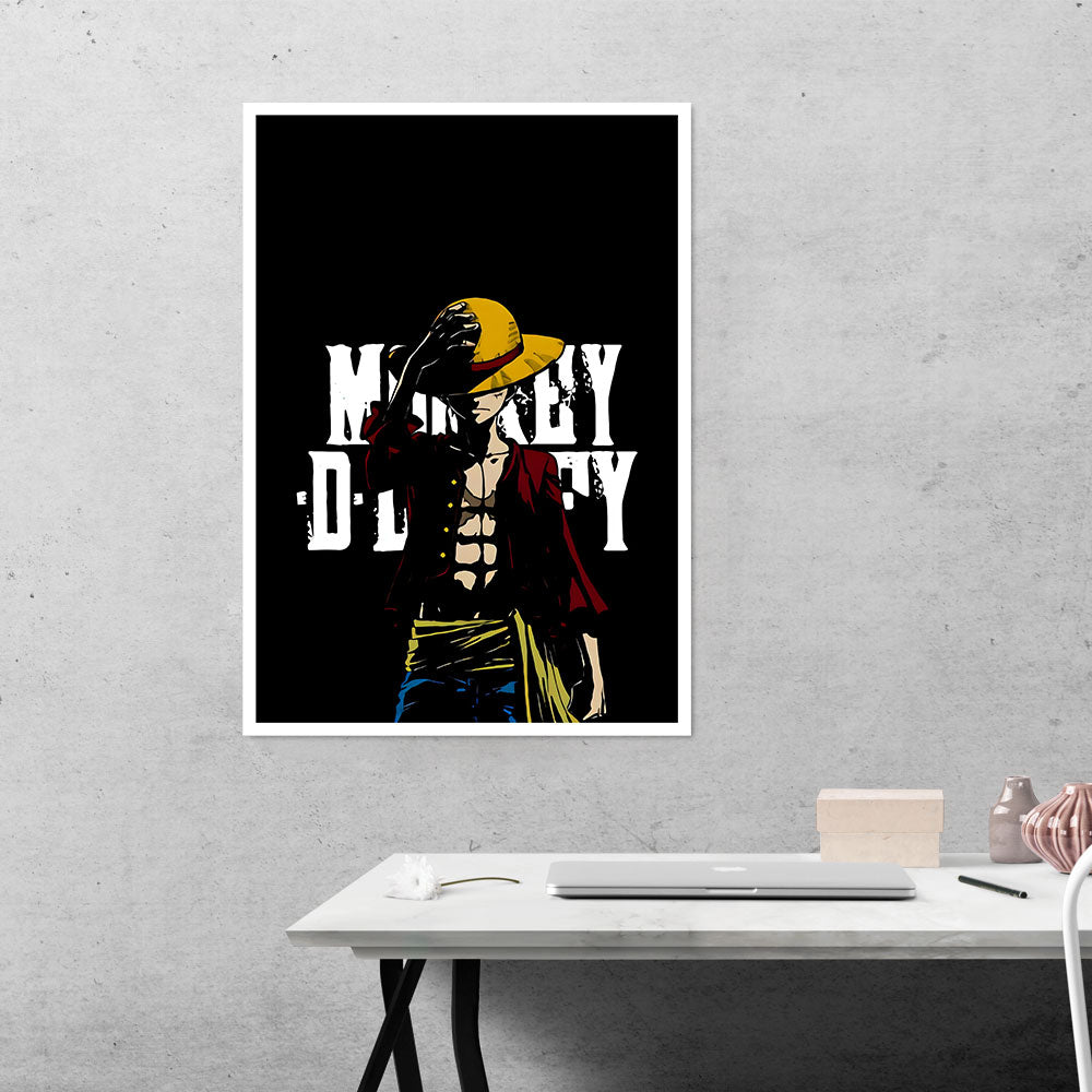 Monkey D Luffy Straw Hat Anime Poster