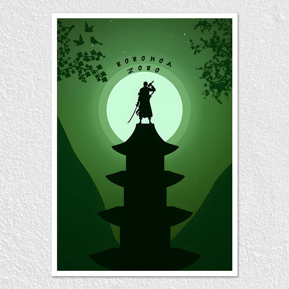 Fomo Store Posters Anime Roronoa Zoro Silhouette