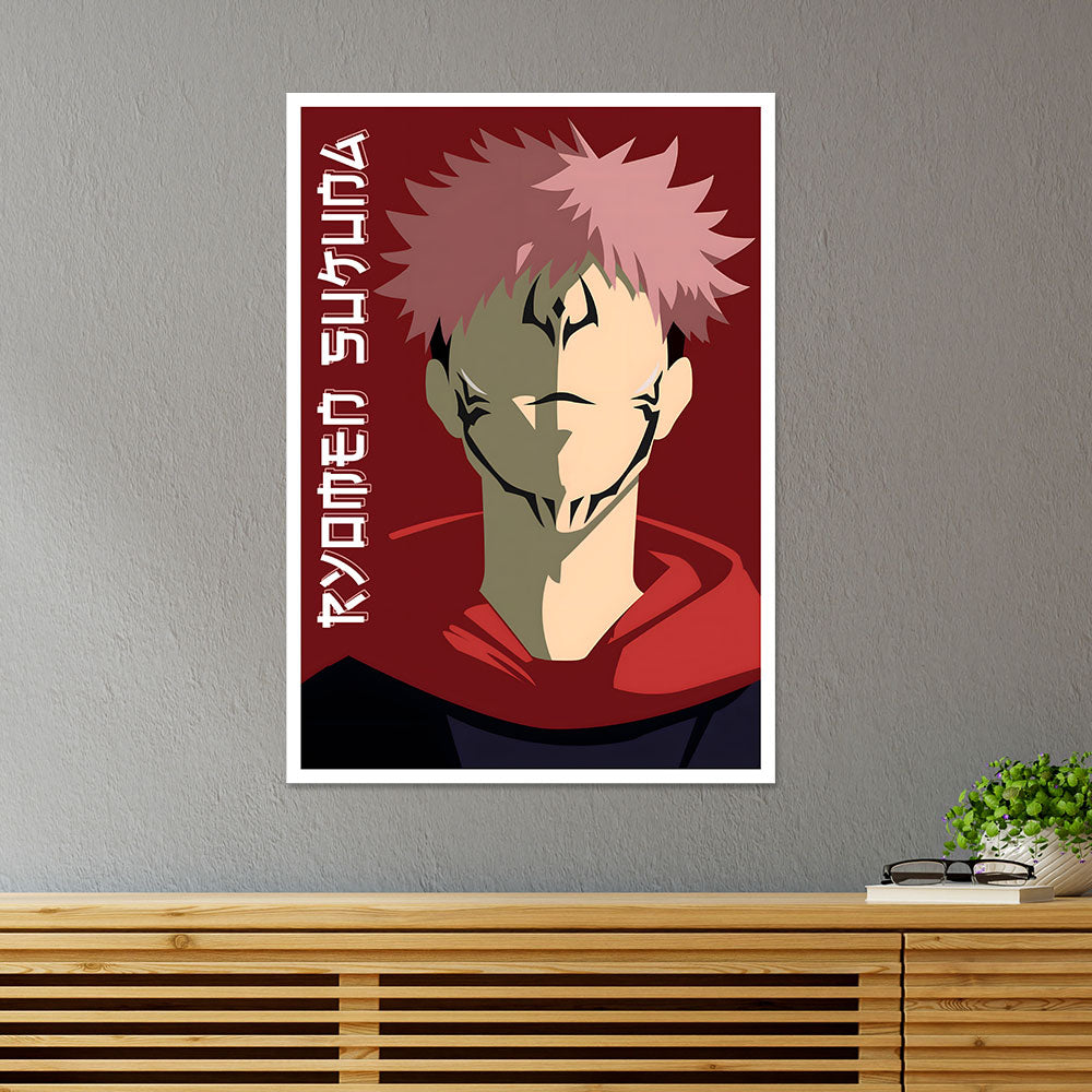 Ryomen Sukuna Minimalist Anime Poster
