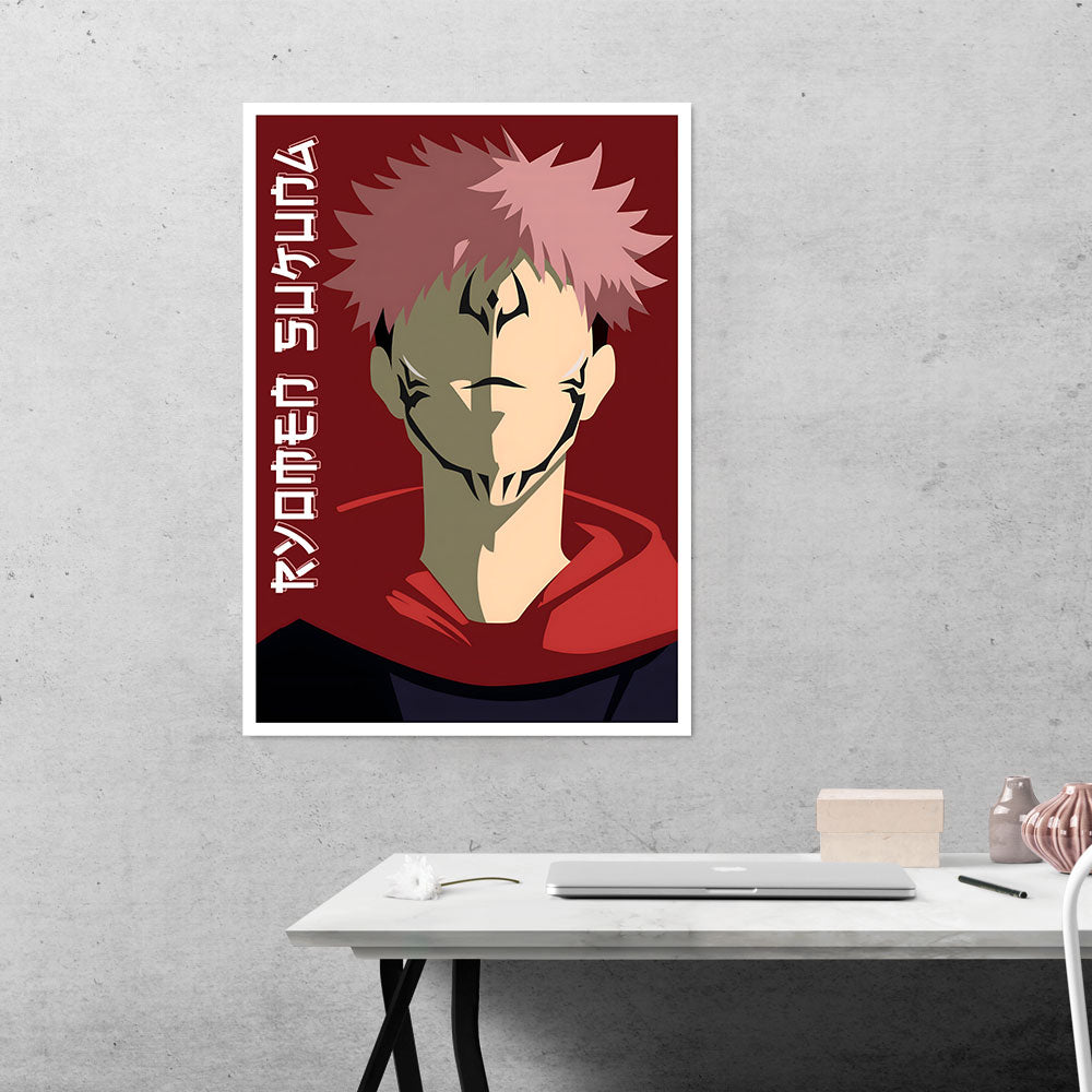 Ryomen Sukuna Minimalist Anime Poster