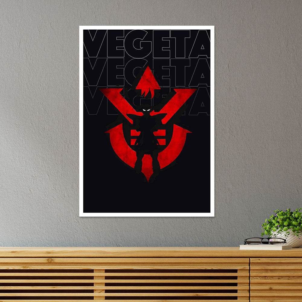 Vegeta Silhouette DBZ Anime Poster