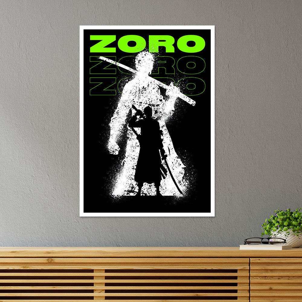 Zoro in Green Anime Poster