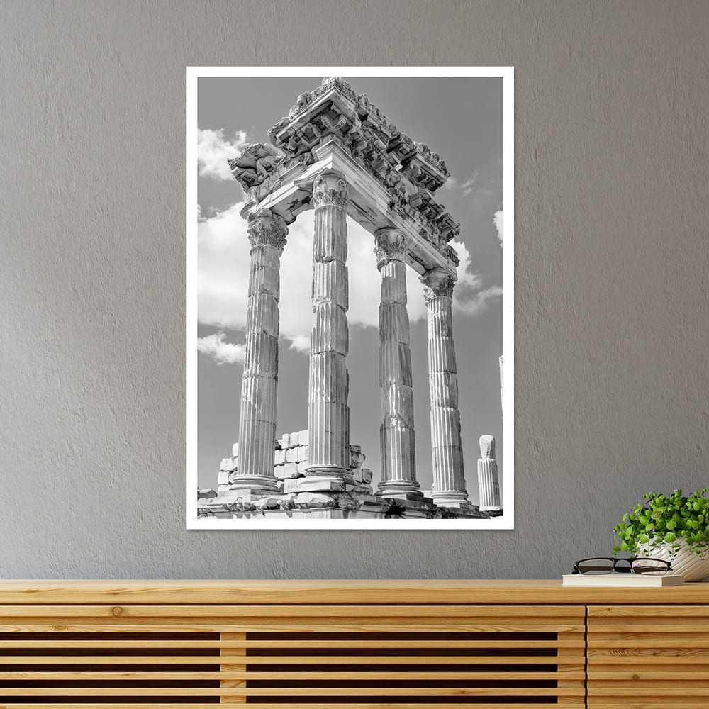 Ancient Concrete Pillar Architecture Poster