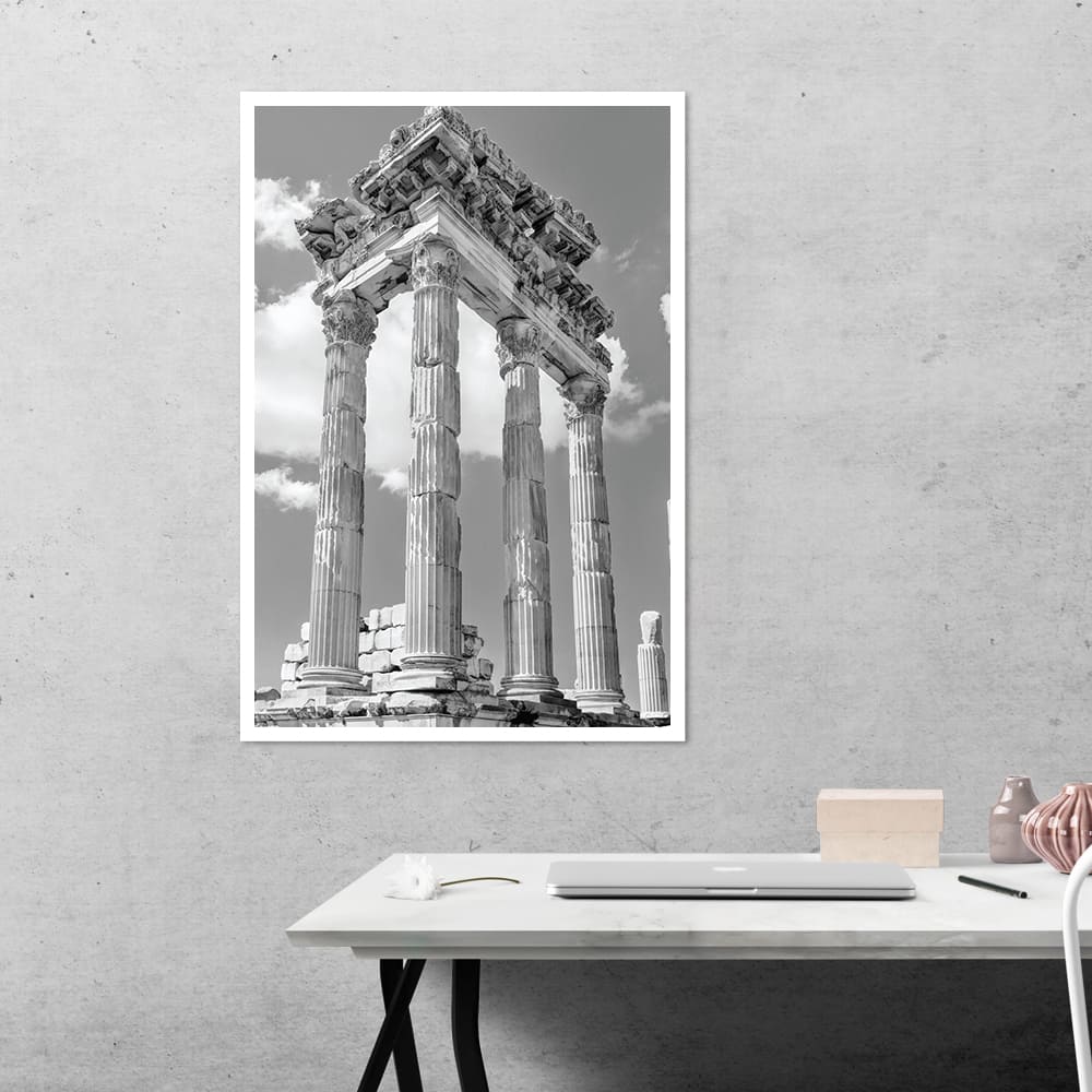 Ancient Concrete Pillar Architecture Poster
