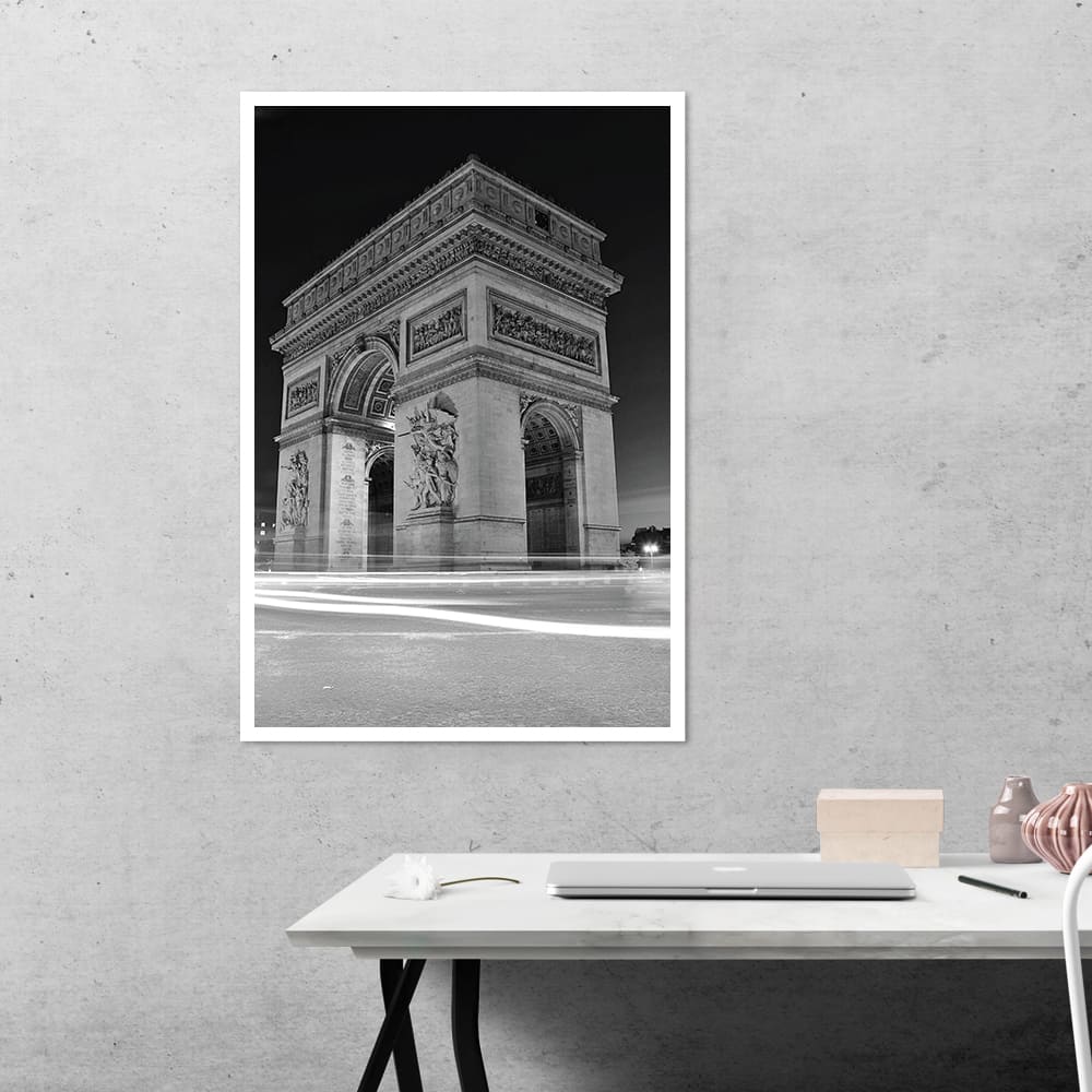 Panther Print Poster Arco Di Trionfo Parigi - Stampa Fine Art 31x20 Cm, Senza Cornice