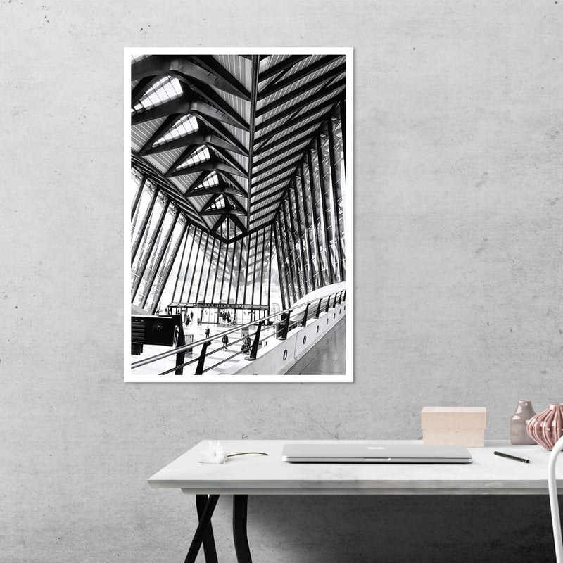 Triangle Structure Poster - Modern Geometric Art for Your Walls